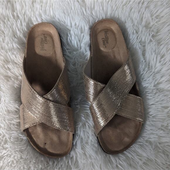 Women's Western Chief Gold Sandals Size 10 - Picture 5 of 6